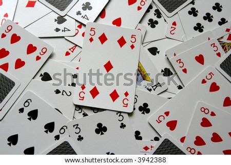 cards texture, scattered cards, deck of cards background,