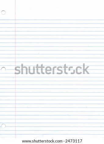 Notebook Paper Sheet