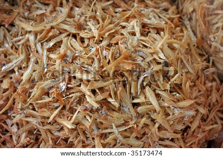 dried anchovy or ikan bilis