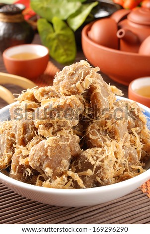 Dried soy bean curd is a famous food in Dasi,Taiwan