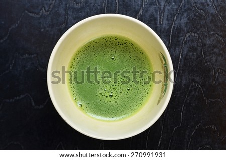 Japanese tea ceremony , Cup of Japanese green tea