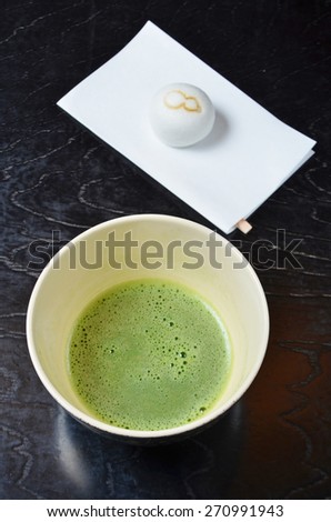 Japanese tea ceremony, Green tea and Japanese sweet