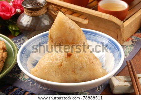 Chinese tradition food - steamed rice dumpling