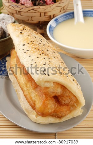 Chinese tradition food- clay oven rolls  and fried bread stick