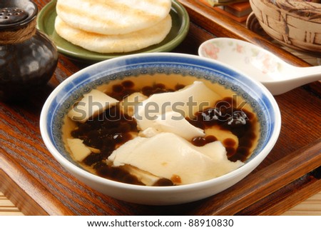 Chinese dessert, Tofu pudding with tapioca ball