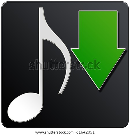 stock photo Music Note Icon Download black color