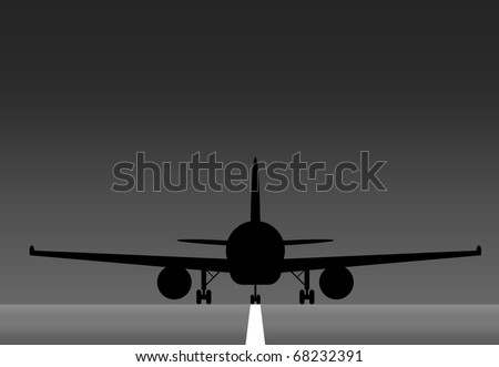 Airplane Landing and Take off - Dark Weather