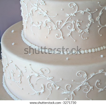 closeup of wedding cake