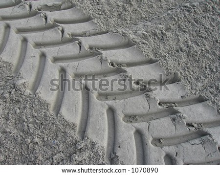 tire print in sand
