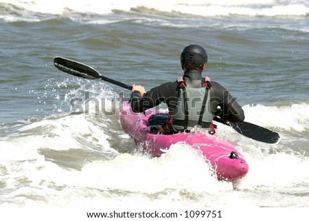 Kayaking-in action on Nord sea!