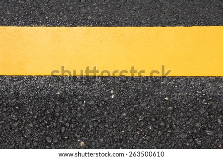 Yellow line on the road texture