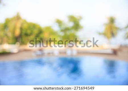 Swimming pool,blurred filter effect