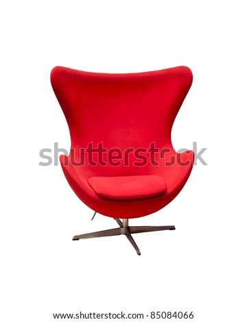 Isolated Soft Red Stylish Chair