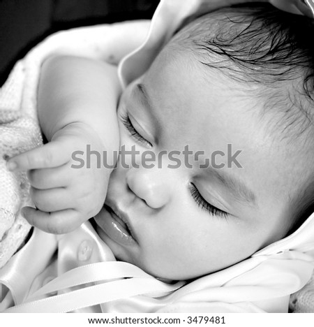 black and white photography baby. stock photo : Black and White