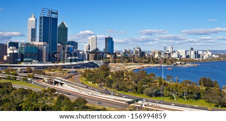 Perth'S Skyline, Western Australia