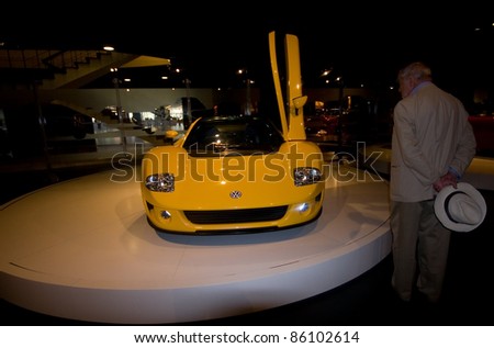 TURIN, ITALY - OCTOBER  4: A prototype car designed by Pininfarina on display at the newly renovated \