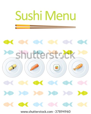sushi menu template