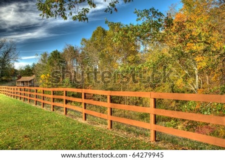 Fence and Rustic cabin