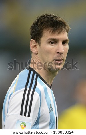 RIO DE JANEIRO BRAZIL June 15 2014 Lionel MESSI of Argentina during the 2014 World Cup Group F game between Argentina and Bosnia at Maracana Stadium RIO DE JANEIRO BRAZIL June 15 2014 Lionel MESSI of Argentina during the 2014 World Cup Group F game between Argentina and Bosnia at Maracana Stadium