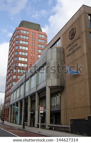 LONDON, ENGLAND - FEBRUARY 5: Headquarters of the International Maritime Organization on February 5 2013.  The United Nations organisation is responsible for pirates and other maritime issues.