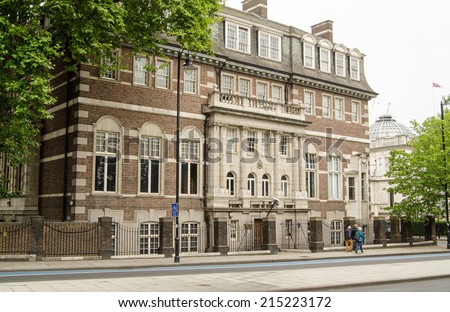 Pedestrians walking past part of the historic campus belonging to Chelsea College of Arts, part of the University of the Arts, London.