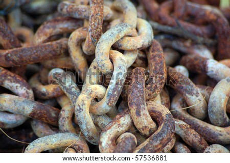 Rusty Chain A heap of rusty chain links