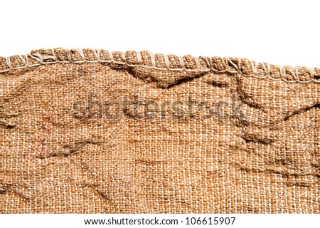 old canvas edge fabric texture for old fashioned background