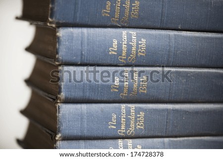 A Pile Of Copies Of The New American Standard Bible