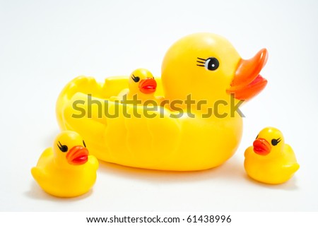Plastic yellow duck toy