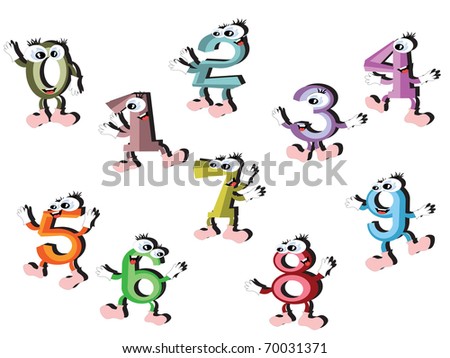 Cute Cartoon Numbers