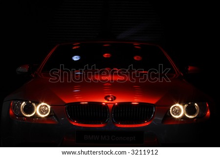 stock photo BMW Concept Car in Red Lighting