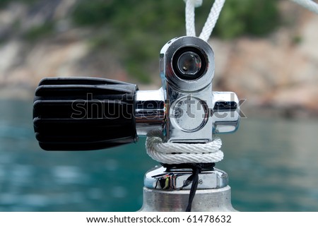DIN valve of scuba tank