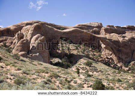 Landscape Arch - Rock formation in Arches National Park in Utah, USA