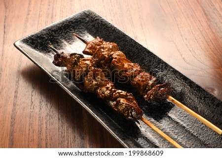yakitori japanese grilled chiken liver