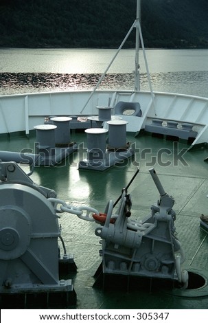 Morning aboard a cruise ship, Norway