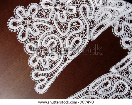 Russian bobbin lace, traditional floral design (Vologda region). Detail of collar (I\'m creator)