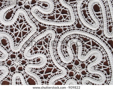 Russian bobbin lace background, traditional floral design