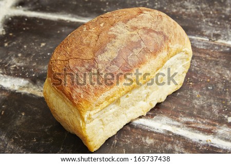 Freshly baked bread in a traditional bakery.