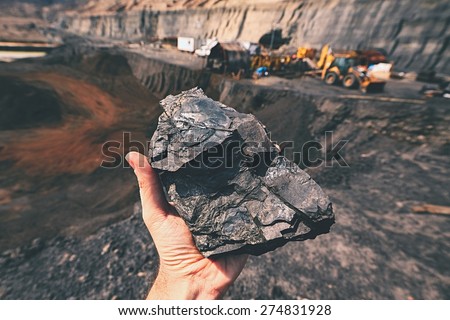Coal on the palm - Czech Republic