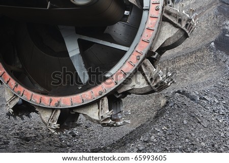 Giant bucket wheel excavator  for digging the brown coal, Czech Republic