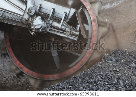 Giant bucket wheel excavator  for digging the brown coal, Czech Republic