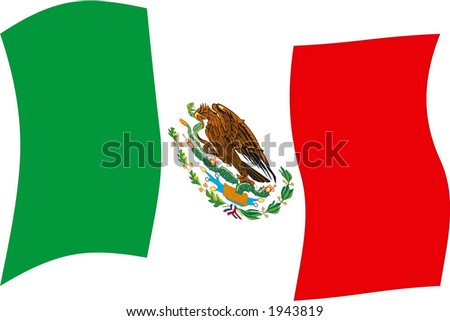 mexico flag. stock vector : Mexico flag II
