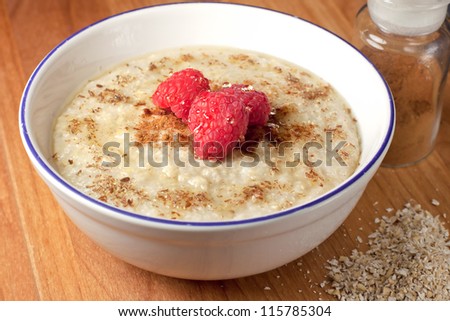 Healthy breakfast of Oat Bran Cereal