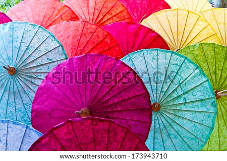 Umbrellas in Chiang Mai, Thailand.