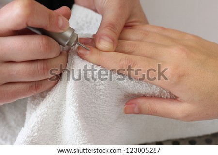 Step by step manicure, shaping