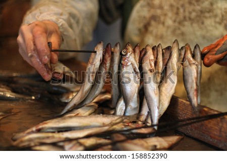 Fish manufacturing industry, herring preparation