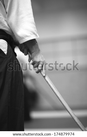 Japanese martial arts - practice with bokken