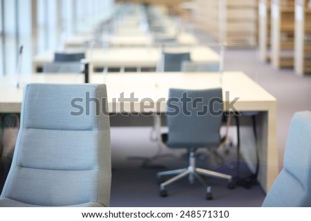 Office interior design, contemporary furniture