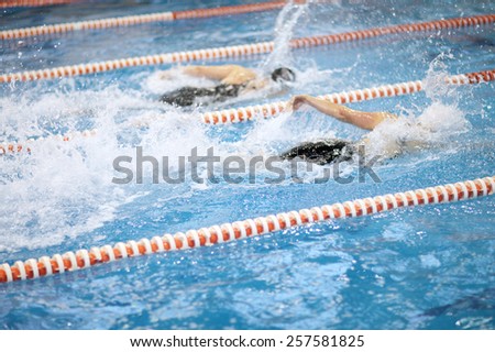 Competition in freestyle swimming