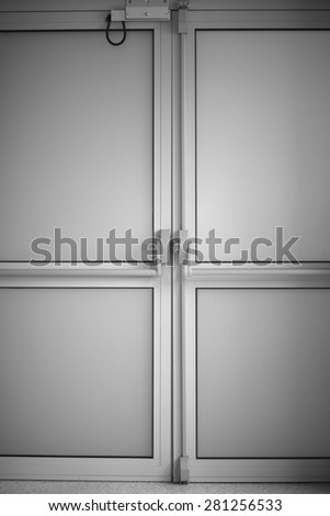 Closeup of automatic hospital doors